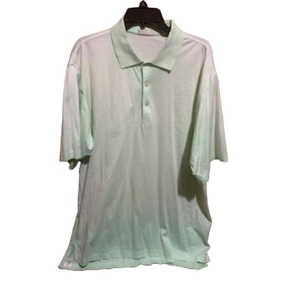 Peter Millar Green Two Tone Lightweight Golf Shirt Short Sleeve Mens XL - Picture 1 of 7